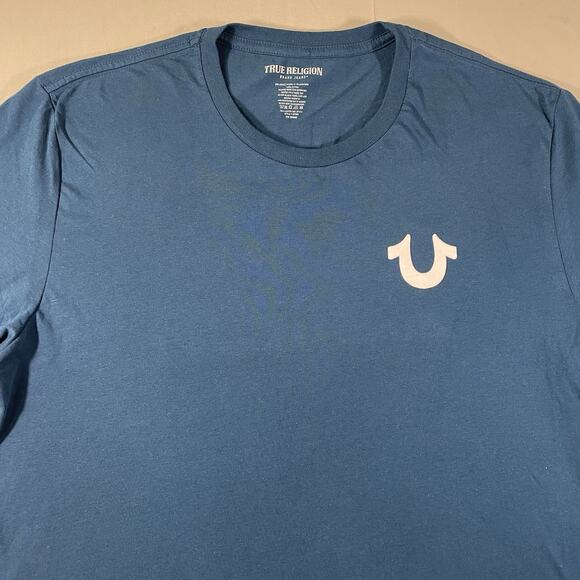 True Religion Poseidon BIG HS BUDDHA T-Shirt 100% cotton Men’s Size 2XL - Picture 3 of 7